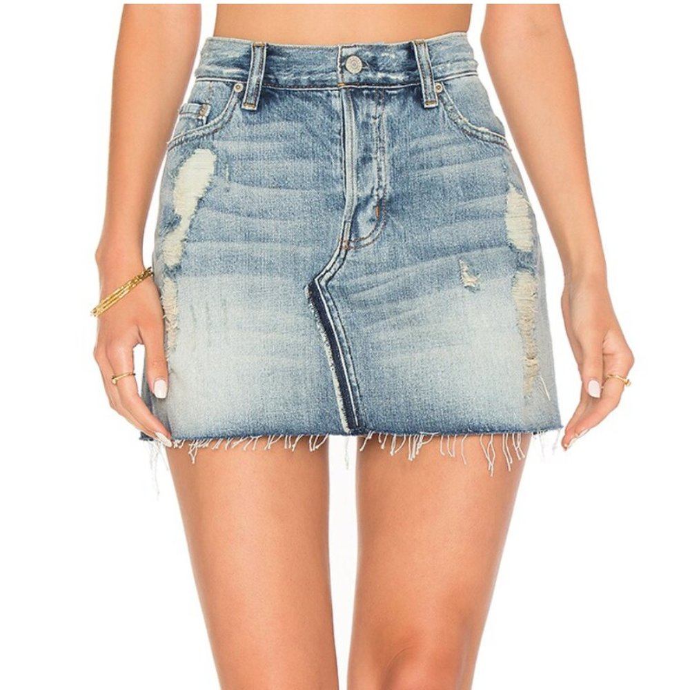 Rails Wynonna Cut Off Denim Mini Skirt